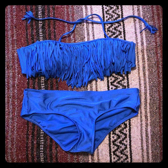 Raisins Other - 🛑4/$5! Raisins blue fray halter bikini